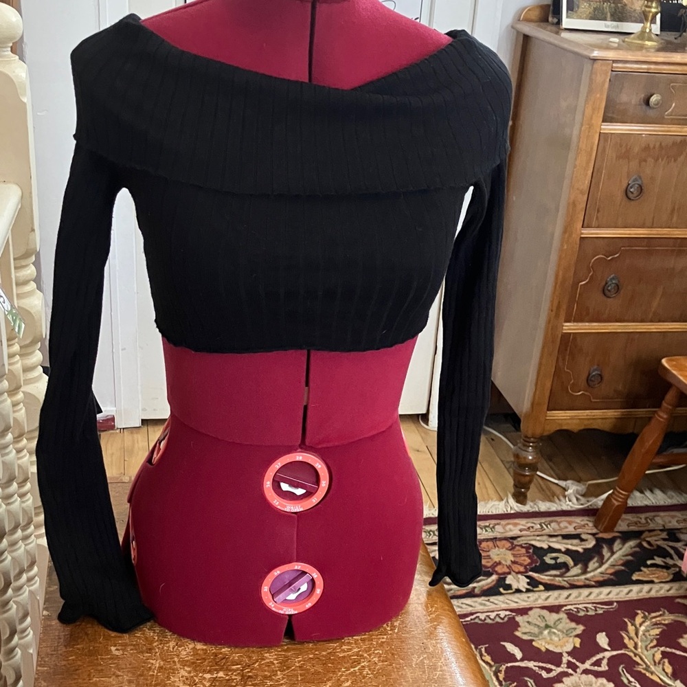 3/30$ Garage Black Off-the-Shoulder Sweater
